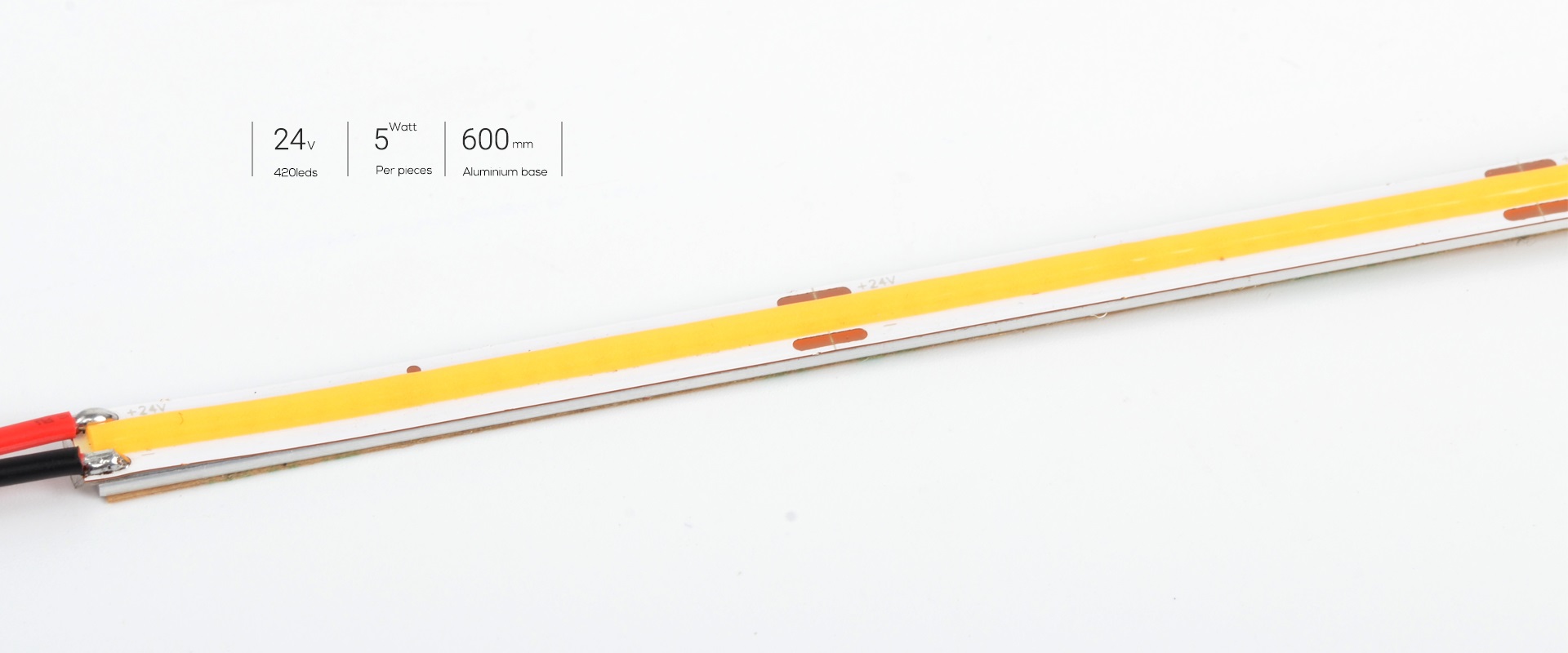 600mm cob strip with Aluminium base